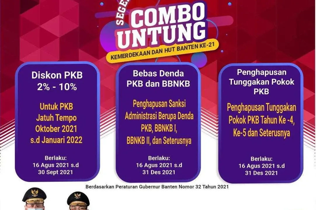 HUT Banten ke 21, Bapenda Bebaskan Kendaraan Bermotor