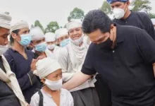 Menteri BUMN Erik Tohir Tinjau Lokasi Kebakaran di Baduy