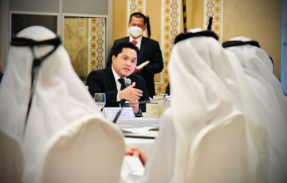 Erick Thohir, Komitmen Baru Investasi Uea Akan Majukan Infrastruktur Vital
