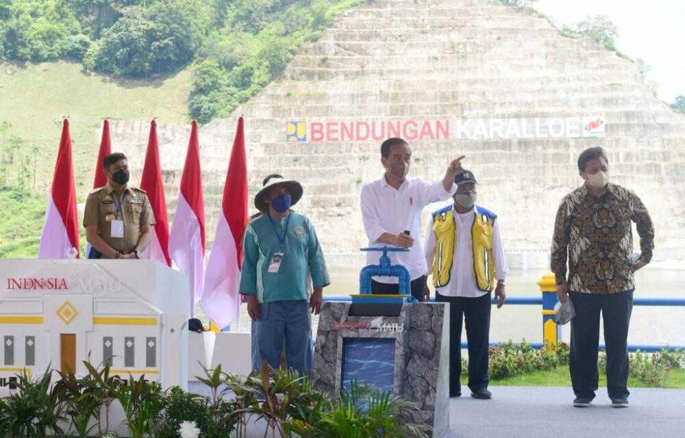 Presiden Jokowi Resmikan Bendungan Karalloe Di Gowa