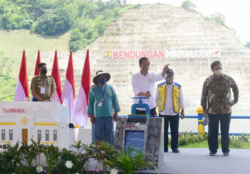 Presiden Jokowi Resmikan Bendungan Karalloe di Gowa