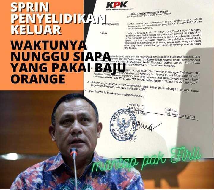 Kpk Berharap Muktamar Nu Ke 34 Bebas Money Politik Dan Hoaks