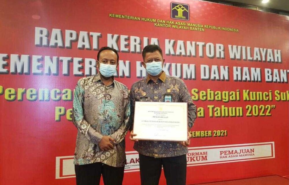 Raih Penghargaan Pelayanan Publik Berbasis Ham, Ombudsman Banten Apresiasi Lapas Serang,