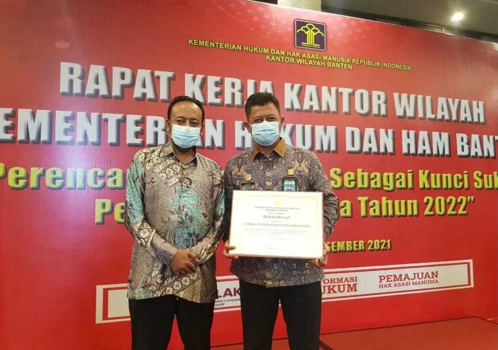Raih Penghargaan Pelayanan Publik Berbasis HAM, Ombudsman Banten Apresiasi Lapas Serang,