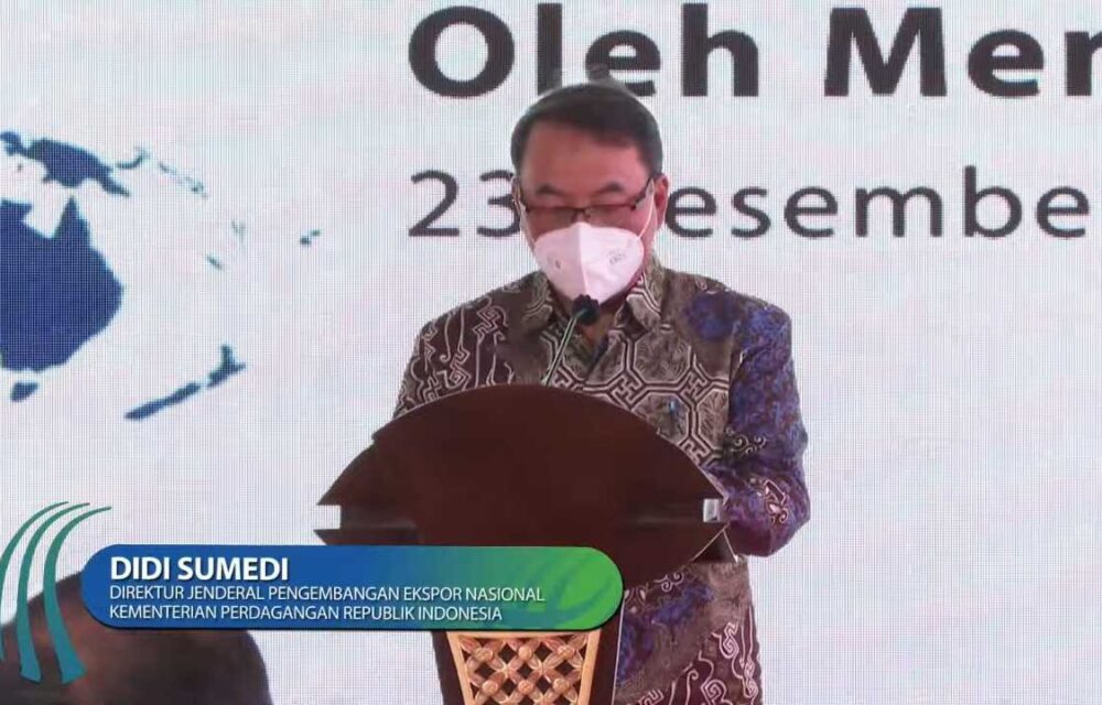 Menteri Perdagangan M. Lutfi Melepas Langsung Ekspor Tempe Arumia Ke Jepang