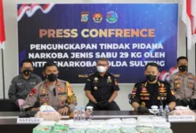 29 Kilogram Sabu Diamankan Polda Sulteng