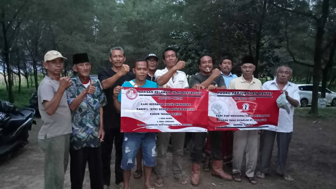 Bara JP dan Pospera Desak BPN Selesaikan Persoalan Pencaplokan Tanah di Wanasalam