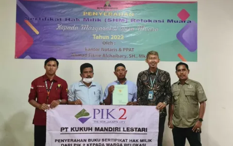 Warga desa muara terkena relokasi PIK2 senang terima SHM