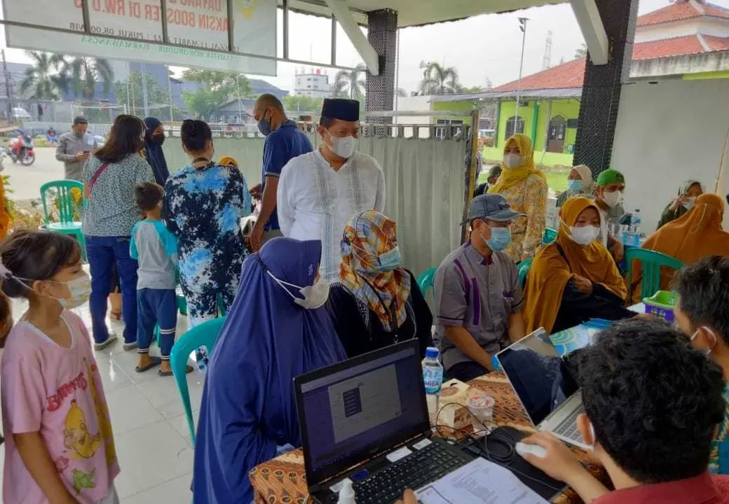 Kegiatan Vaksin Booster Tahap Ketiga Didampingi,Camat Tambun Utara