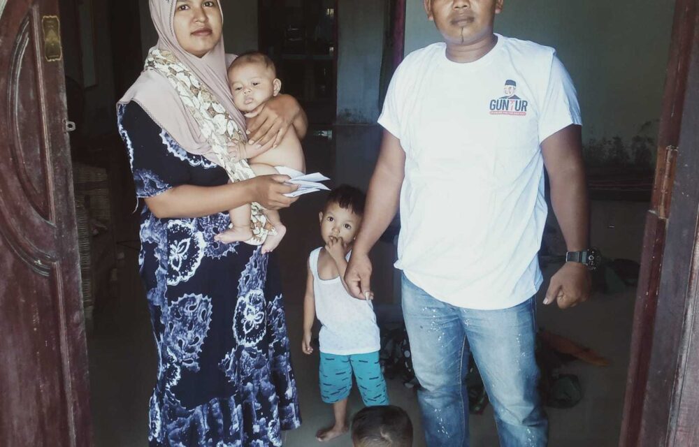 Relawan Guntur Berikan Santunan Kepada Anak Yatim Dan Fakir Miskin Di Aceh