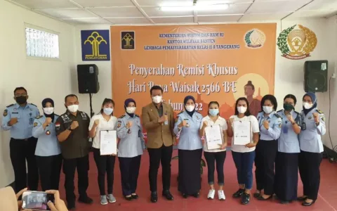 HOREE…Ratusan Narapidana di Banten Dapat Remisi Saat Waisak