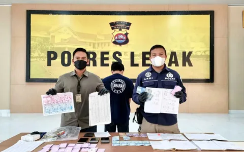 GITU DONG…Polres Lebak Tangkap Pelaku Judi Togel