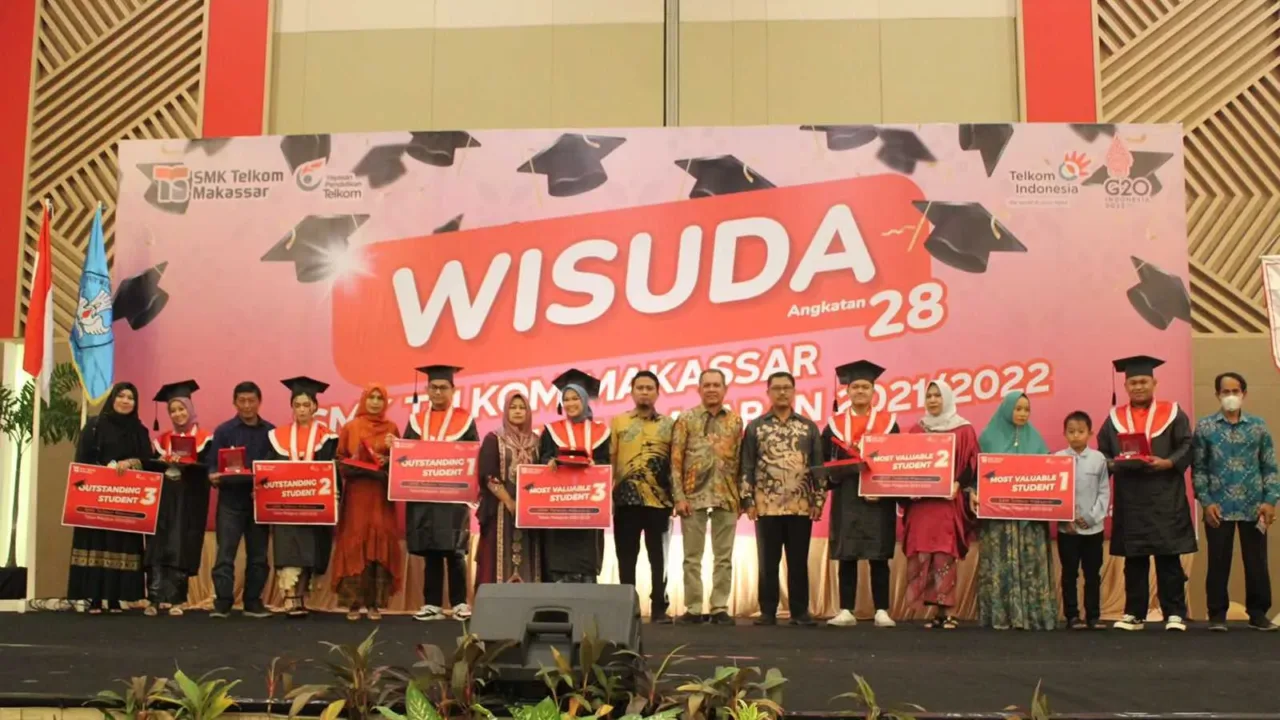 Hari Pancasila, SMK Telkom Makassar Melaksanakan Wisuda Siswa Amgakatan ke-28
