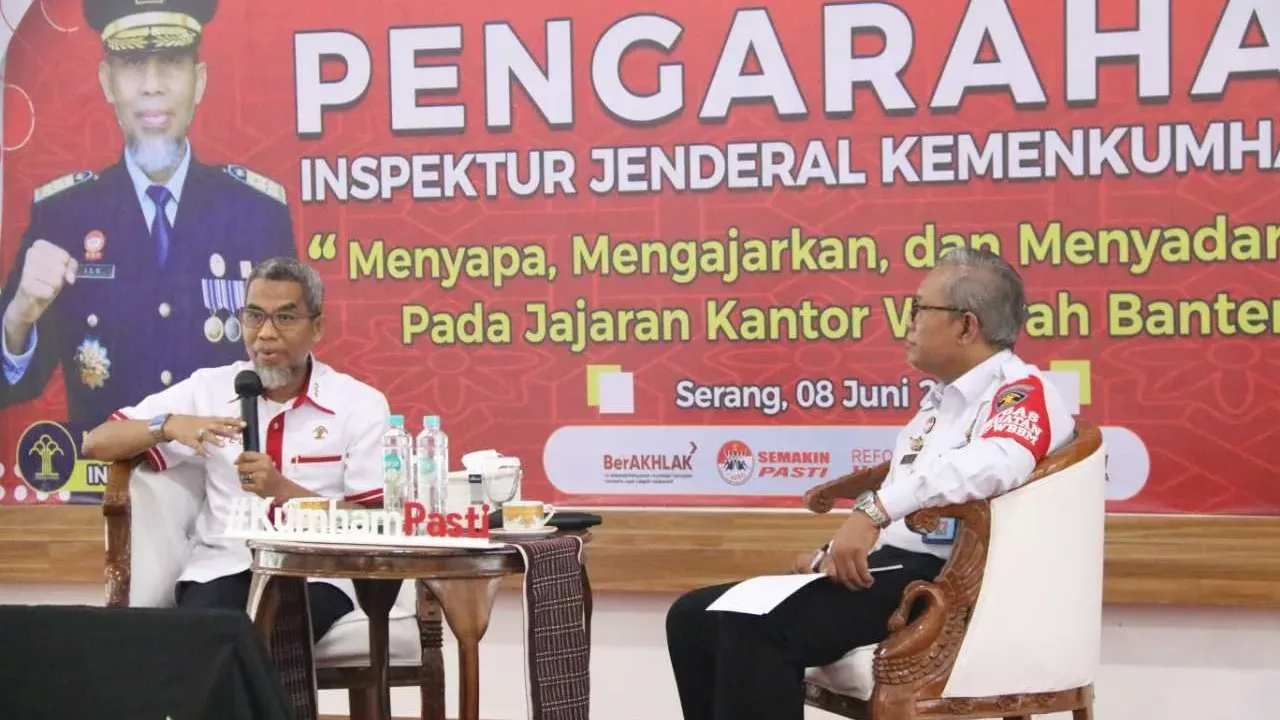 GAS TERUS…Irjen Kemenkumham Sosialisasikan 3M di Kanwil Banten