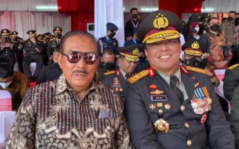 PRESIDEN JOKOWI MENJADI IRUP UPACARA PERINGATAN HARI BHAYANGKARA KE 76 (1 JULI 2022) DI AKPOL SEMARANG