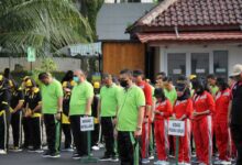 Pekan Olah Raga Di Kejati Lampung Diikuti Pegawai Dan Security