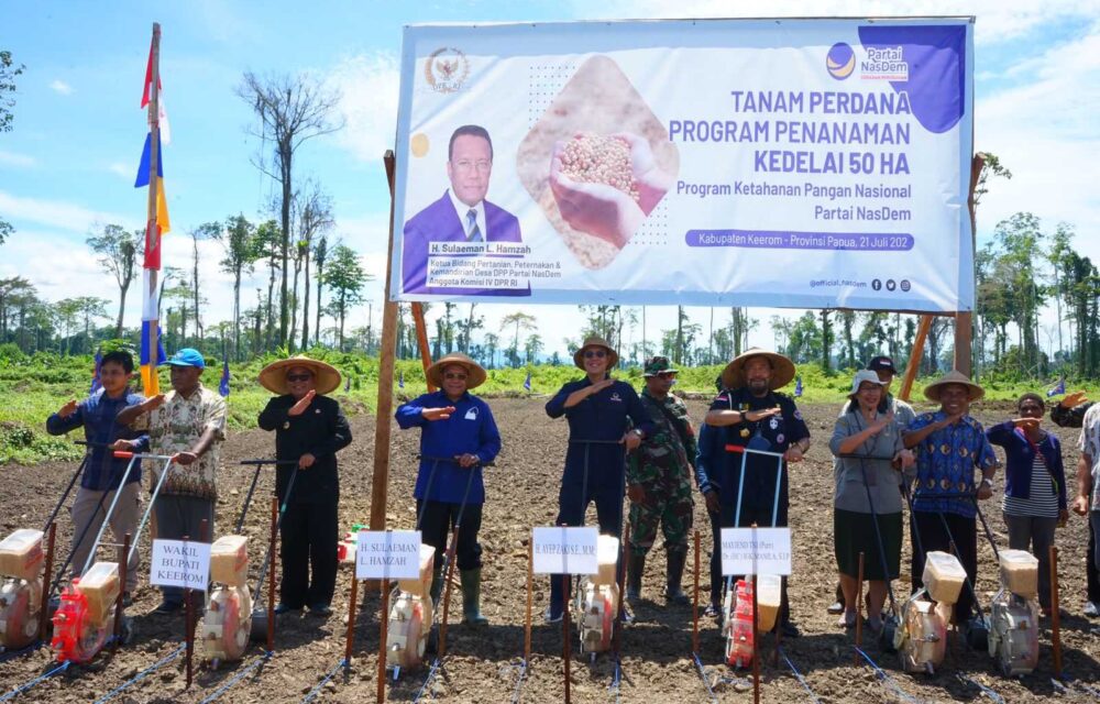 Keren ...! Ayep Zaki Gelar Tanam Perdana Program Penanaman Kedelai 50 Ha Di Papua