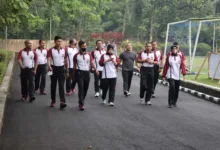 Pejabat Utama Polda Banten Olahraga Bersama Personel