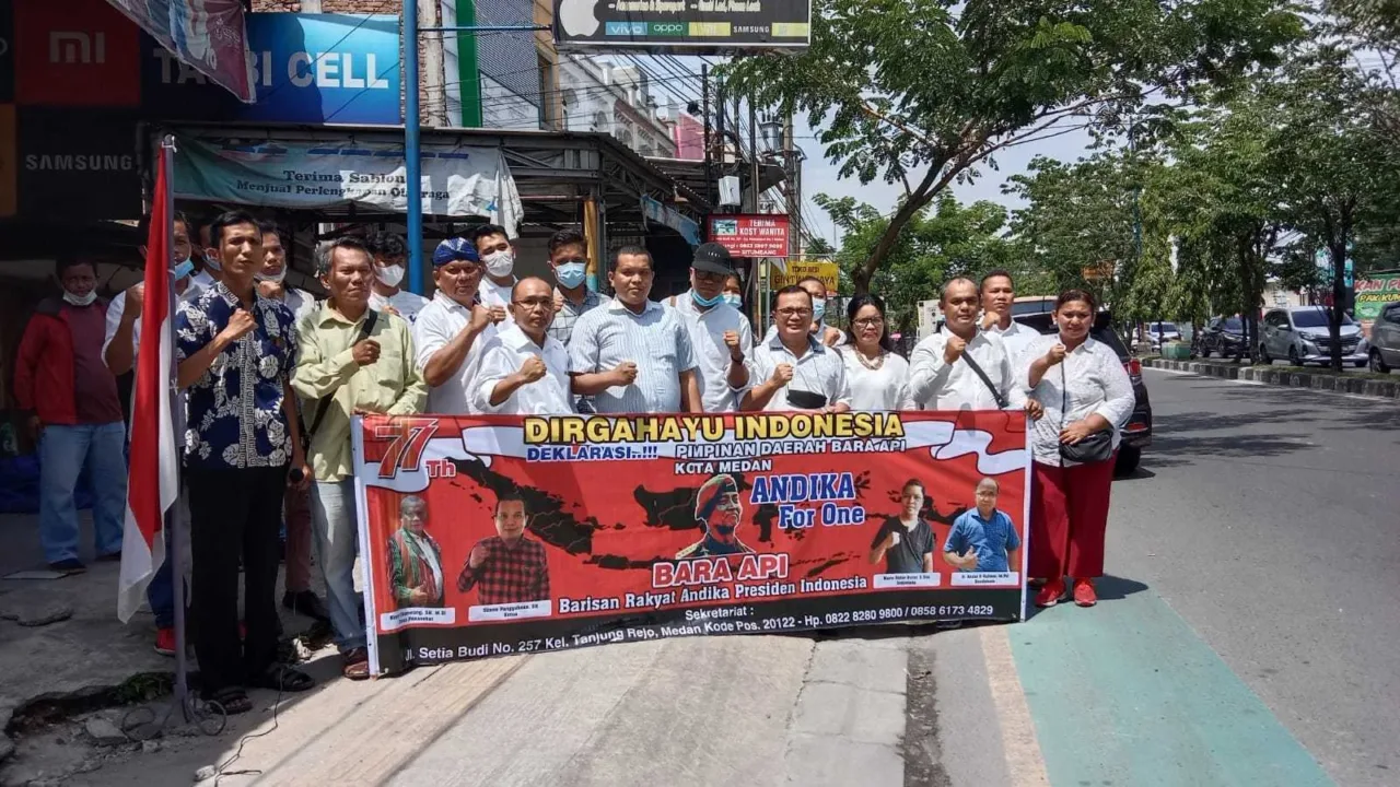 SAH…Bara API Medan Deklarasi Andika Capres 2024