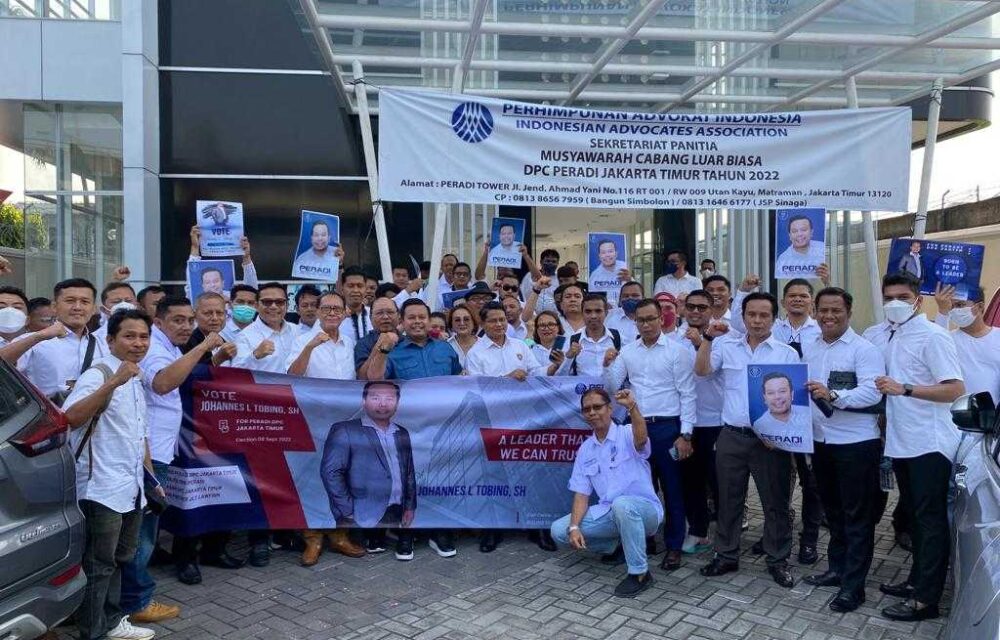 Bukan Kaleng-Kaleng, Johannes L Tobing Kandidat Kuat Ketua Peradi Jaktim