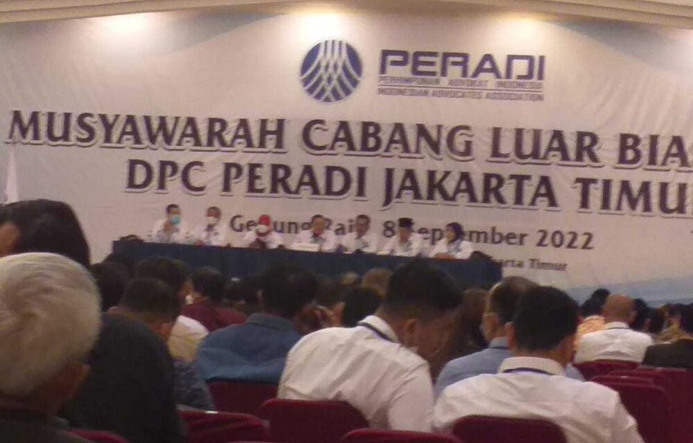 Banyak Interupsi, Muscablub Peradi Jakarta Timur Sukses