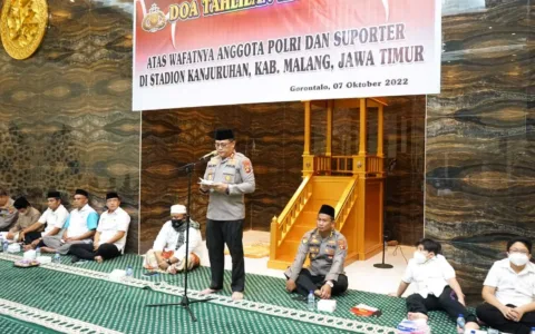 Polda Gorontalo Kembali Gelar Doa Untuk Korban Kanjuruhan Malang