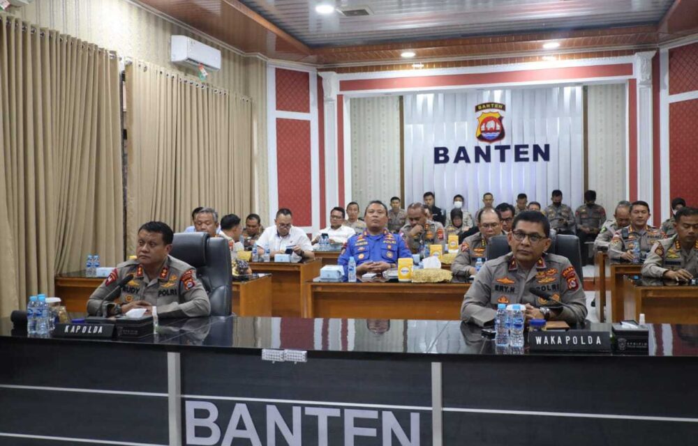 Polda Banten Ikuti Rapat Arahan Kapolri Tahun 2022
