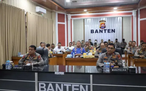 Polda Banten Ikuti Rapat Arahan Kapolri Tahun 2022