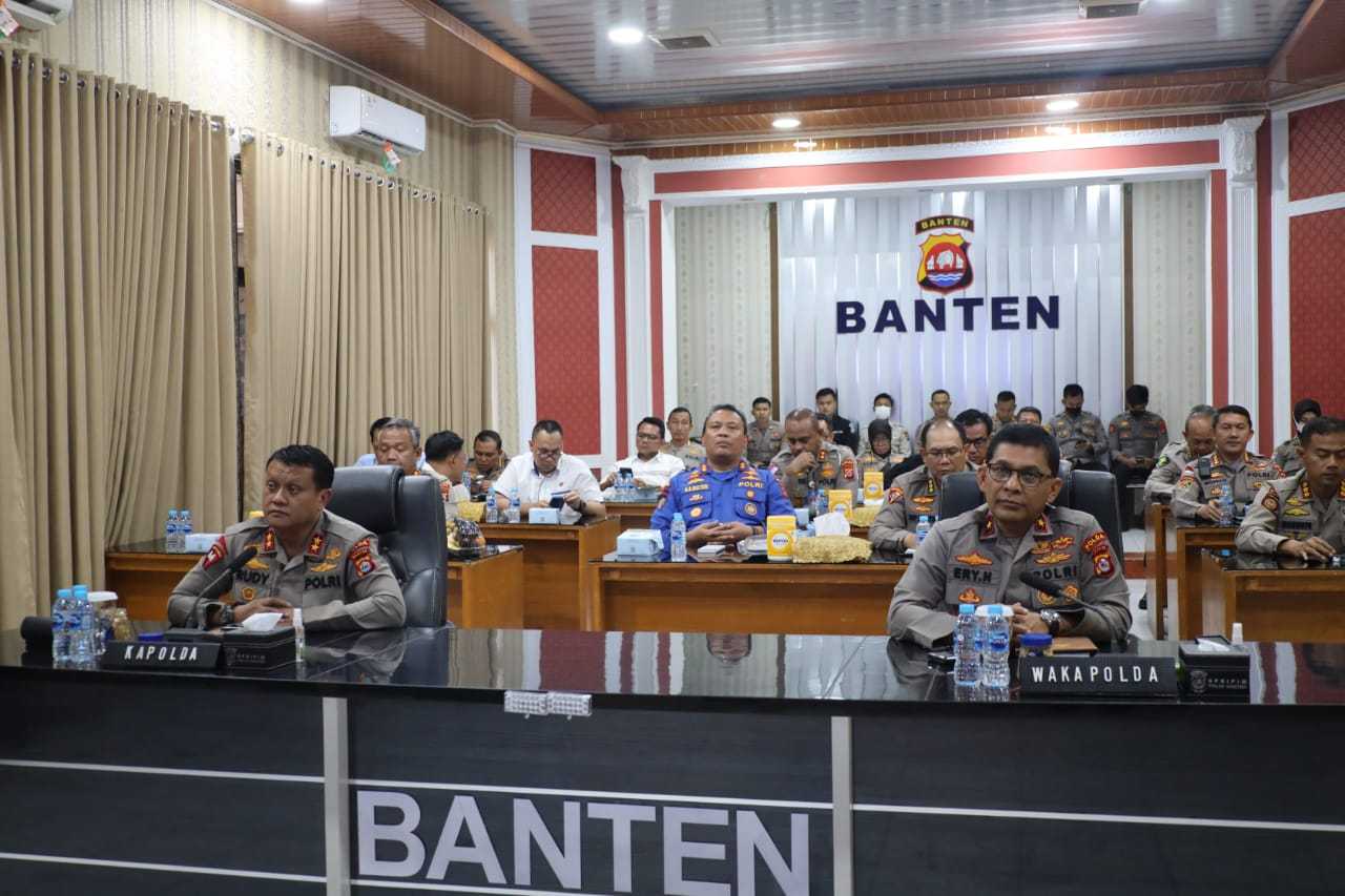 Polda Banten Ikuti Rapat Arahan Kapolri Tahun 2022