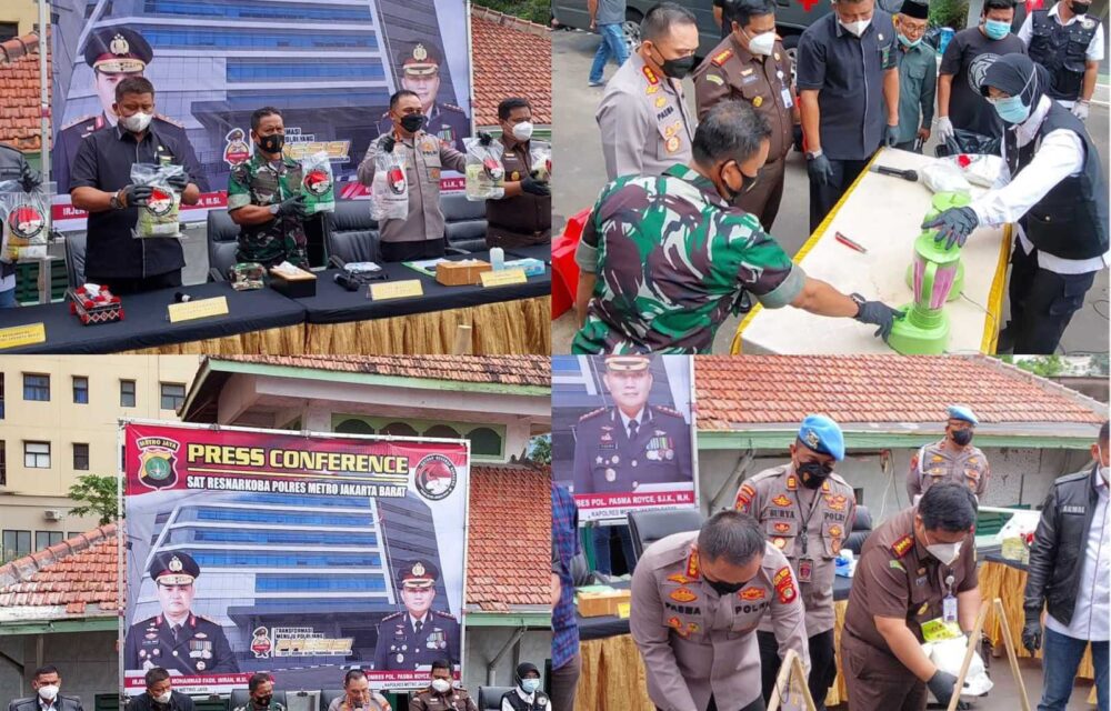 Kejari Jakbar Hadiri Pemusnahan Puluhan Kilogram Barbuk Narkoba