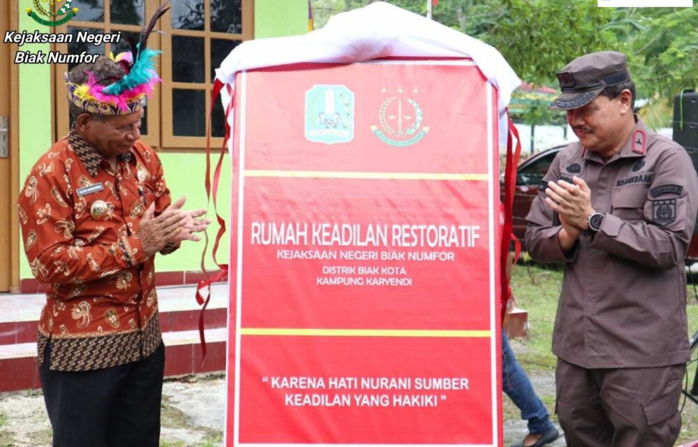 Keren...!Peresmian Rumah Restorative Justice Di Karyendi Biak Numfor