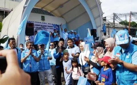 MANTAP…Ratusan Kader Partai Gelora Kota Tangerang Meriahkan HUT ke 3
