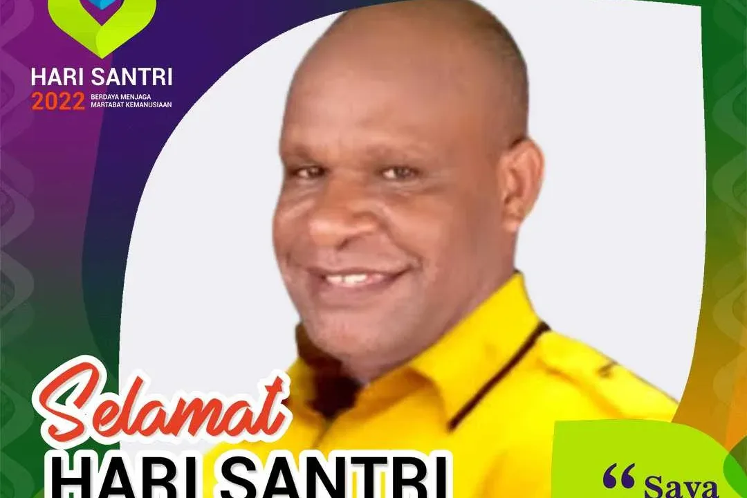 Yusak Ernes tebay, Anggota DPRD Kabupaten Dogiyai Ucapan Selamat Hari Santri Nasional