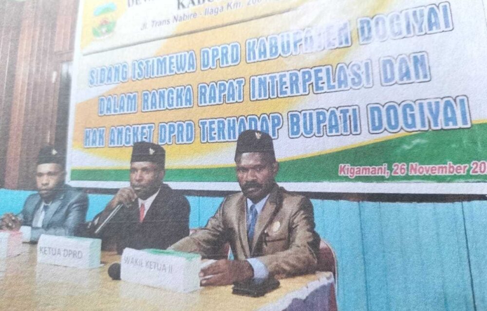 Dprd Kritik Keras Bupati Dogiyai Tak Pernah Hadiri Rapat Apbd, Ada Apa