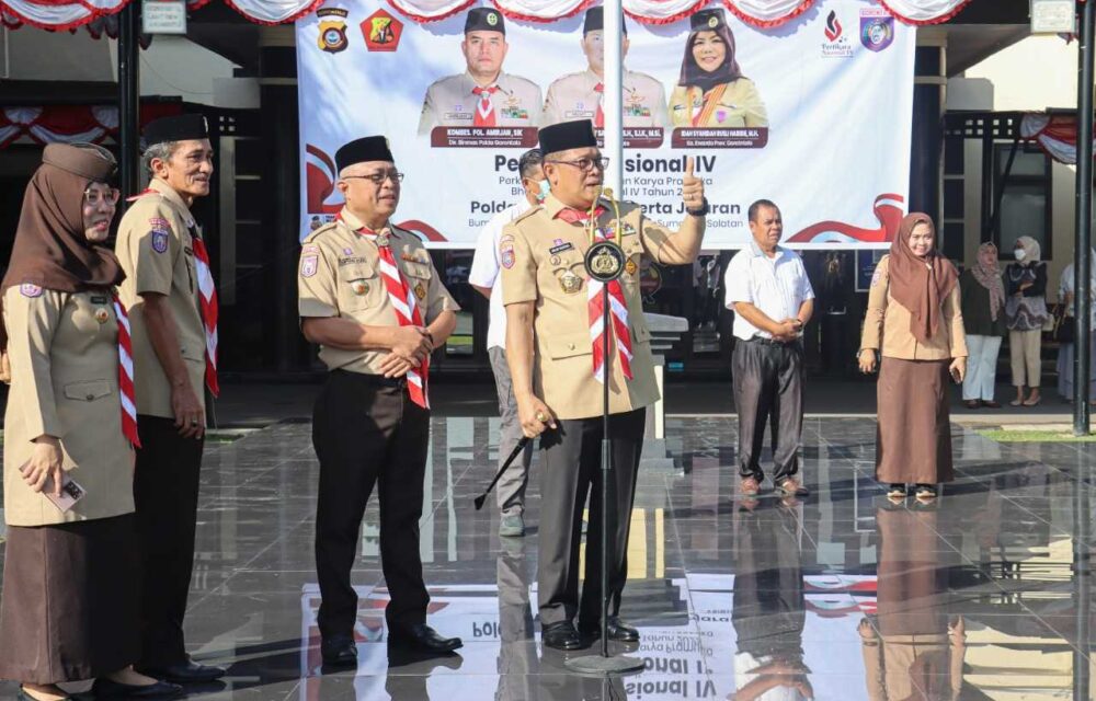 Kapolda Berangkatkan Kontingen Saka Bhayangkara Polda Gorontalo Ikuti Pertikarnas Iv 2022 Di Sumsel
