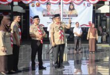 Kapolda Berangkatkan Kontingen Saka Bhayangkara Polda Gorontalo Ikuti Pertikarnas Iv 2022 Di Sumsel