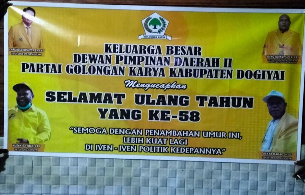 Golkar Papua Tengah Berikan Selamat Atas Pelantikan Ripka Haluk Jadi Pj Gubernur
