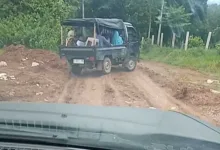 PARAH BENER…Jalan Bergelombang di Curugbitung Lebak Akibat Galian Tanah