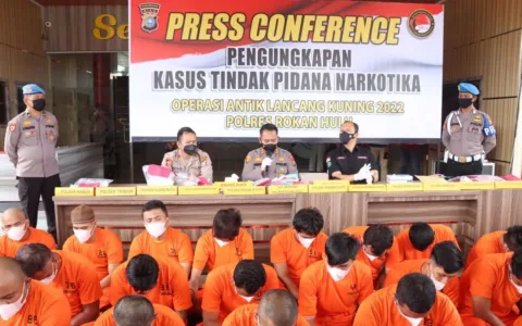 Hajar terus … Polres Rohul Gulung 34 Tersangka Kasus Narkotika