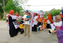 PKS Menyapa Masyarakat, Senam Bersama di Taman Angsoka Kecamatan Kasemen