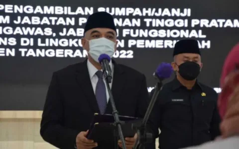 PENYEGARAN… Bupati Zaki Lantik 312 Pejabat Pemkab Tangerang