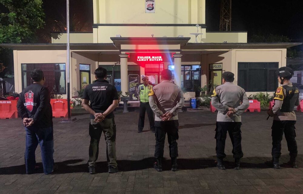 Polsek Mauk Polresta Tangerang Giat Apel Malam Dilanjut Patroli Mobile Antisipasi Guantibmas