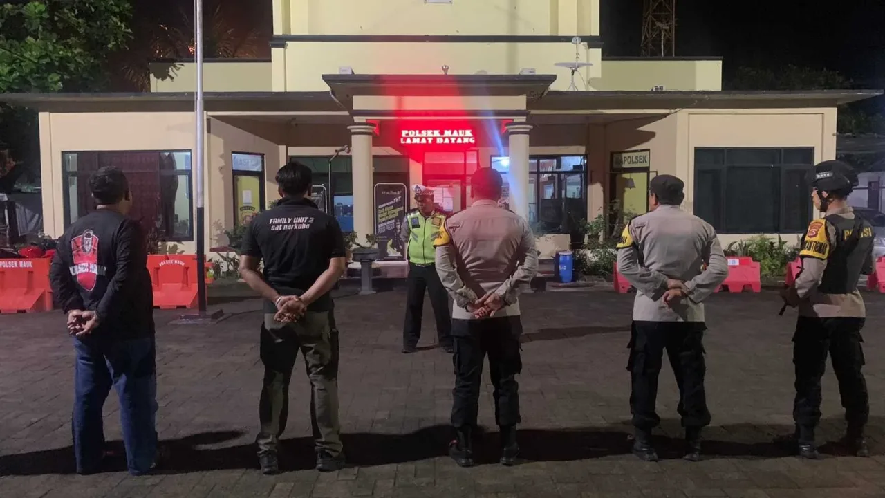 Polsek Mauk Polresta Tangerang Giat Apel Malam Dilanjut Patroli Mobile Antisipasi Guantibmas