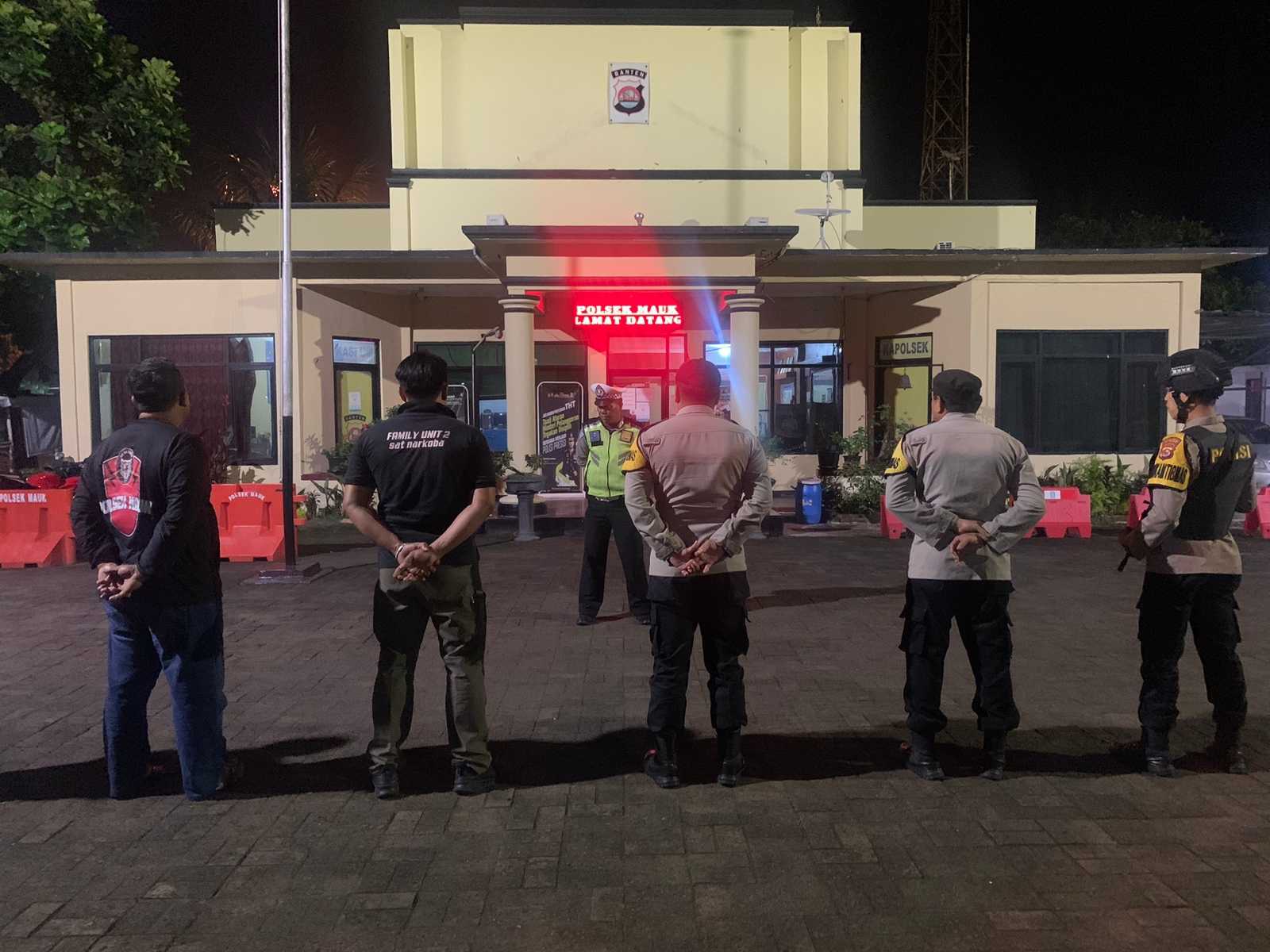 Polsek Mauk Polresta Tangerang Giat Apel Malam Dilanjut Patroli Mobile Antisipasi Guantibmas