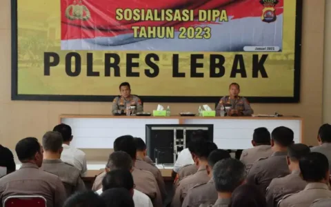 Kapolres Lebak Pimpin Sosialisasi DIPA T.A.2023 Tingkat Polres Lebak