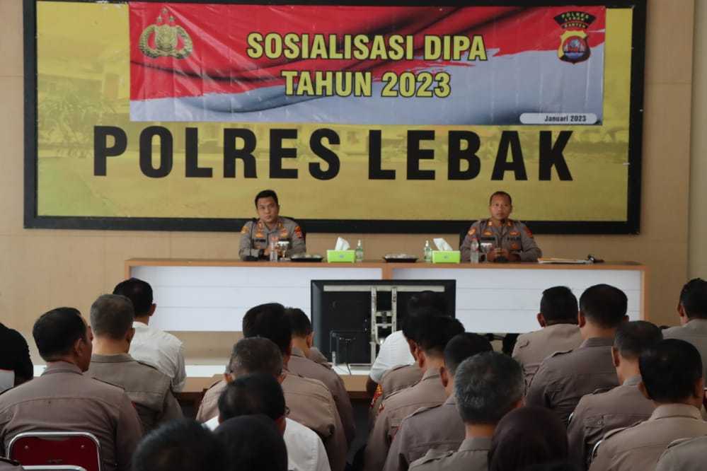 Kapolres Lebak Pimpin Sosialisasi Dipa T.a.2023 Tingkat Polres Lebak