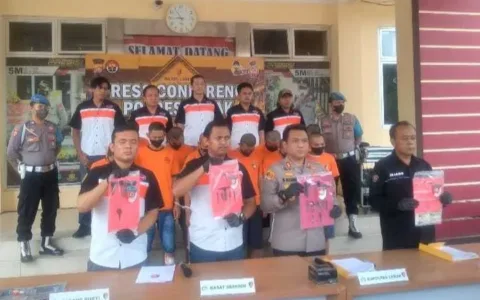 Berantas. Penjahat Street Crime, 11 Pelaku Curanmor Berhasil Diringkus Polres Lebak