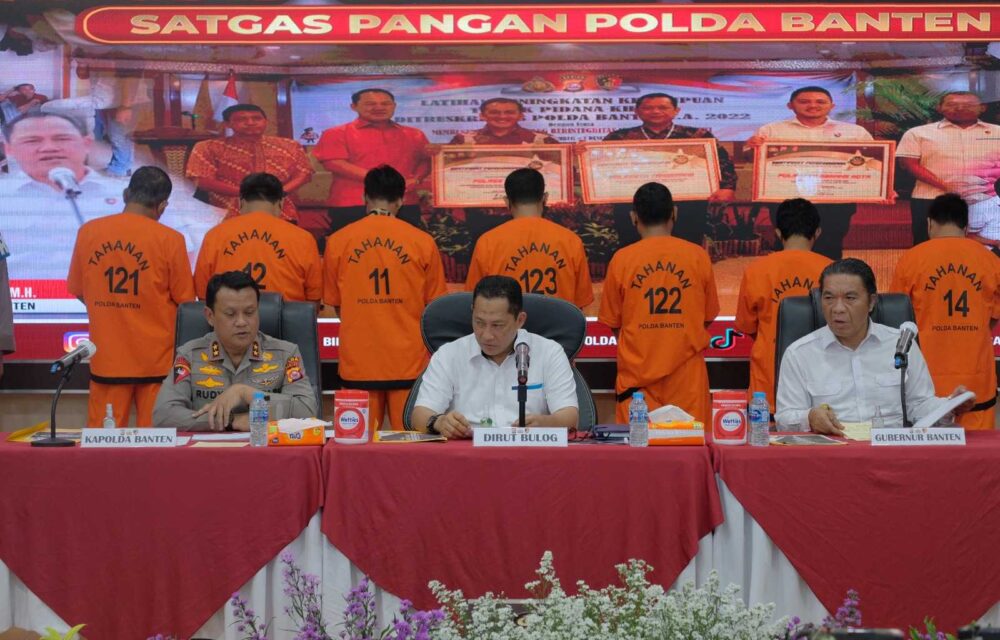Gas Terus, Polda Banten Tangkap 7 Tersangka Pengoplos Beras Bulog