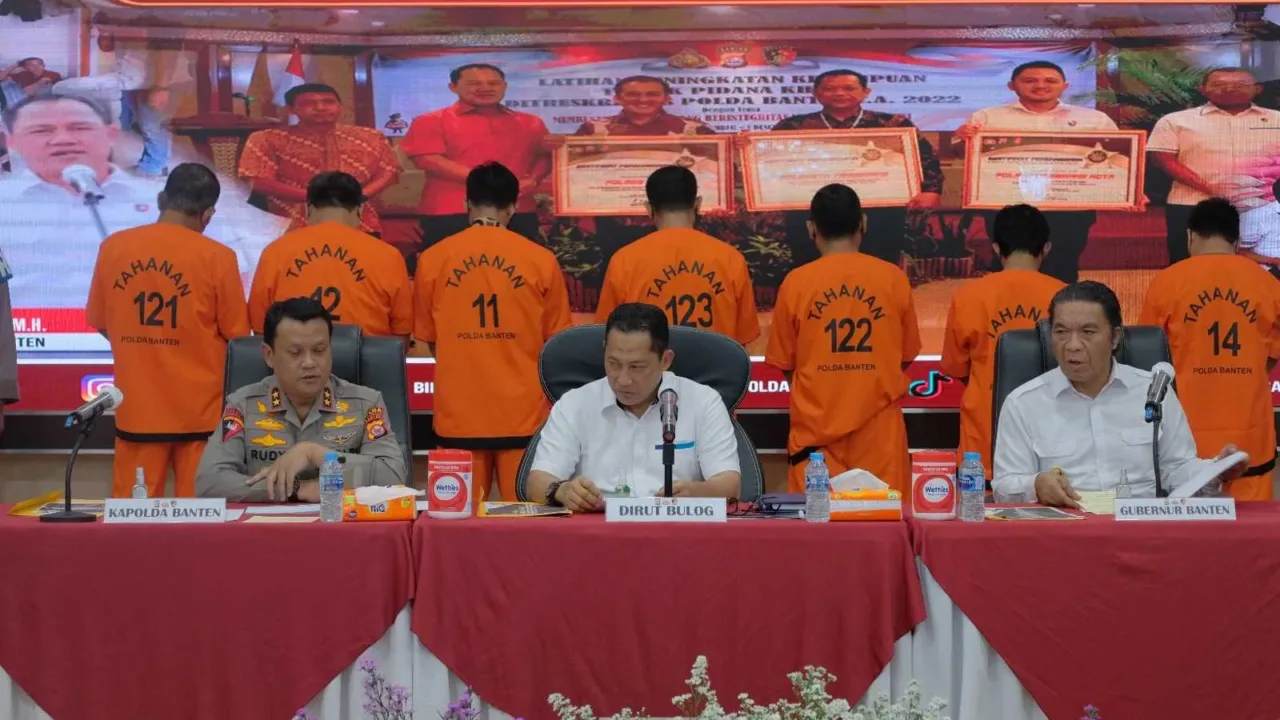 GAS TERUS, Polda Banten Tangkap 7 Tersangka Pengoplos Beras Bulog