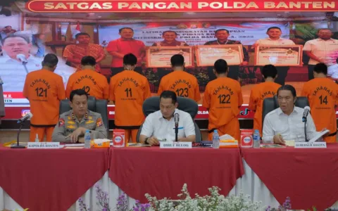 GAS TERUS, Polda Banten Tangkap 7 Tersangka Pengoplos Beras Bulog